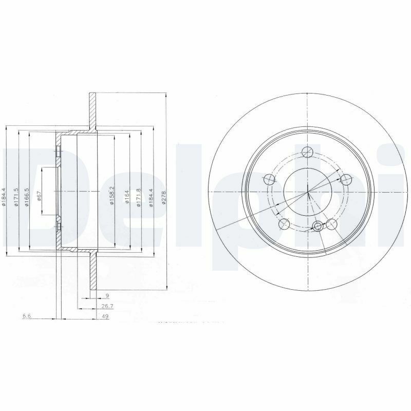 DELPHI BG4152 | Disk Arka 07-14 C-Seri (W204) | 1 Adet