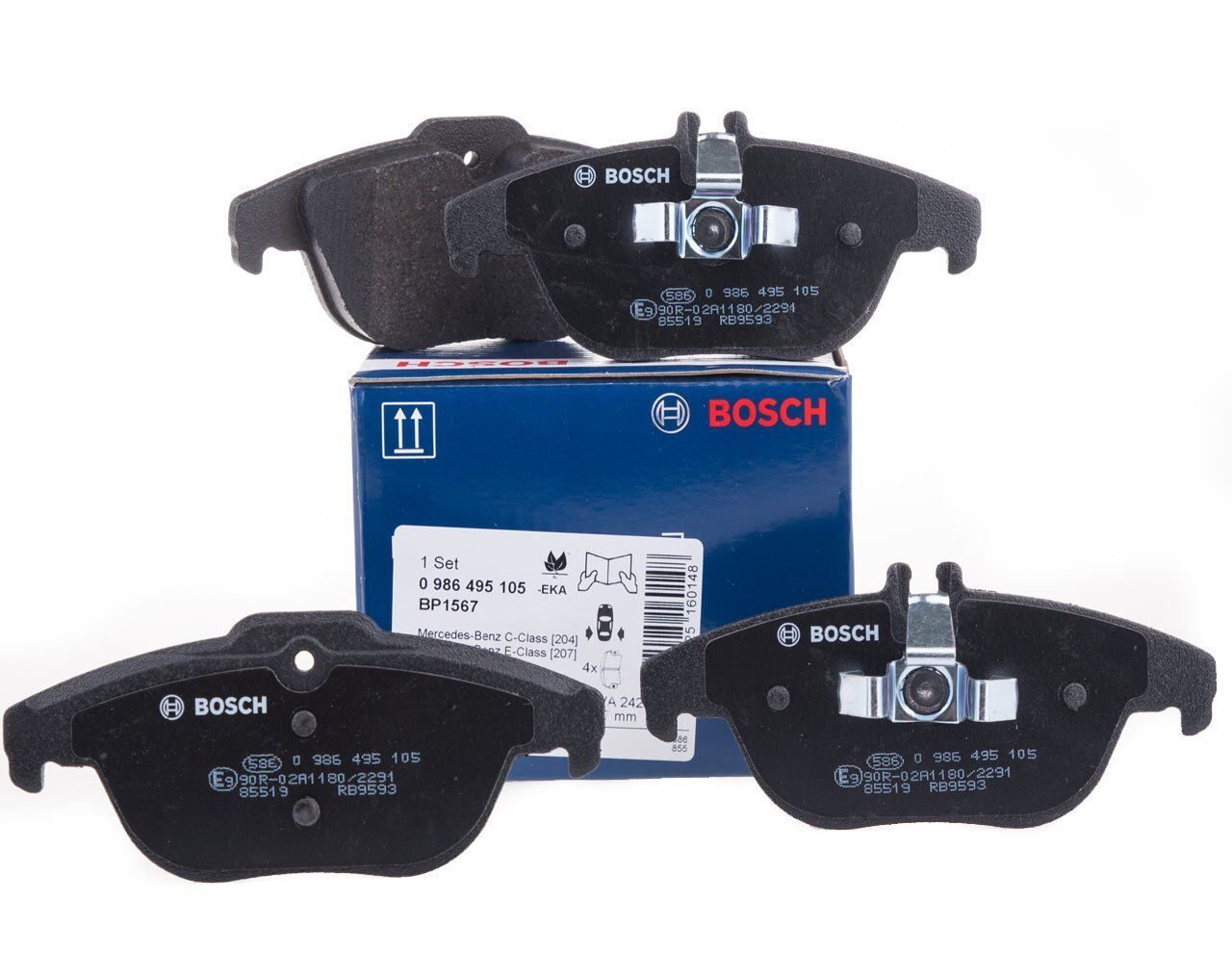 BOSCH 0986495105 | Mercedes W204 Kasa C200 Kompressor Arka Fren Balata Takım