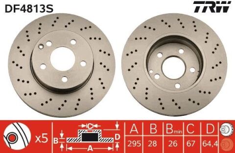 TRW DF4813S | Disk On (Ad) 07-C-Seri 180-200 (Kutu Fıyat Tek) | 2 Adet