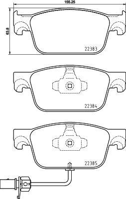 BREMBO P85153 | Fren Balatası Ön (Audi A4 16-A5 17 -)