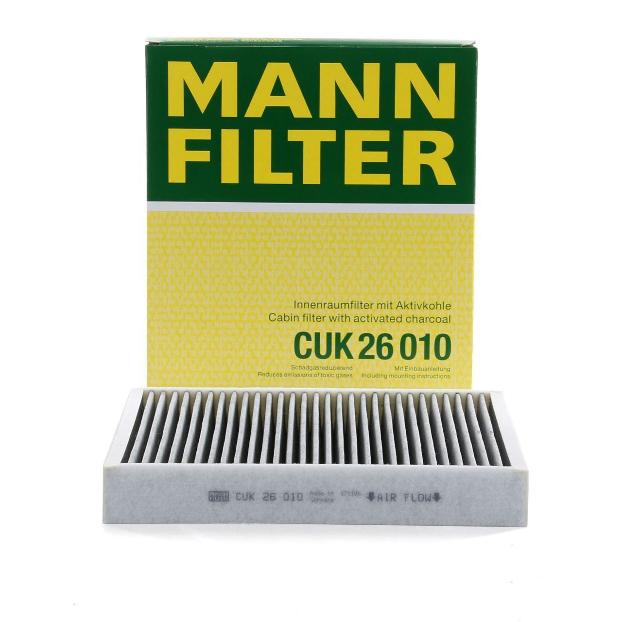 MANN CUK26010 | Volkswagen Polo 2010 Model ve Sonrası Karbonlu Polen Filtresi