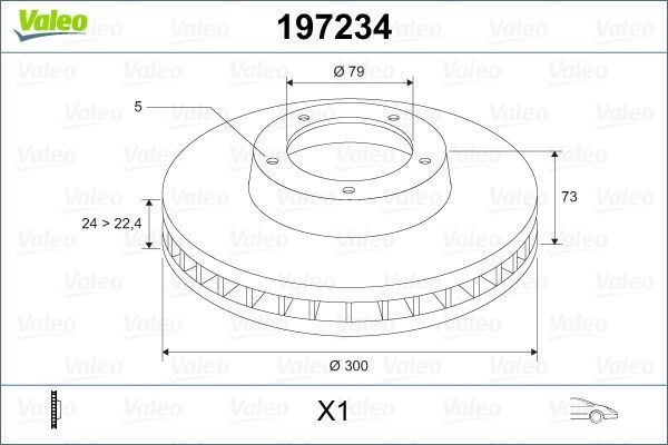 VALEO 197234 | Fren Diski Ön Havalı BMW E81 E82 E87 E88 E90 E91 E92 Z4 E89