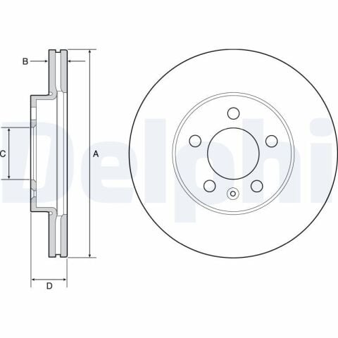 DELPHI BG4963C | Fren Diski (Çiftli Paket)-Boyalı, Delikli