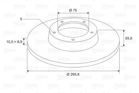 VALEO 197344 | Disk BMW Sérıe 1 (E81 / E82 / E88) (1 / 2007 -) / BMW Sérıe 1 (E87) (9 / 2004-2Fren Bınek (Ithal) | ADET FİYATI