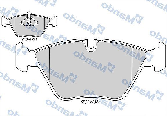 MANDO MBF015212 | Fren Balata Ön 05-BMW 3S-E90-E91 5S-E60-E61