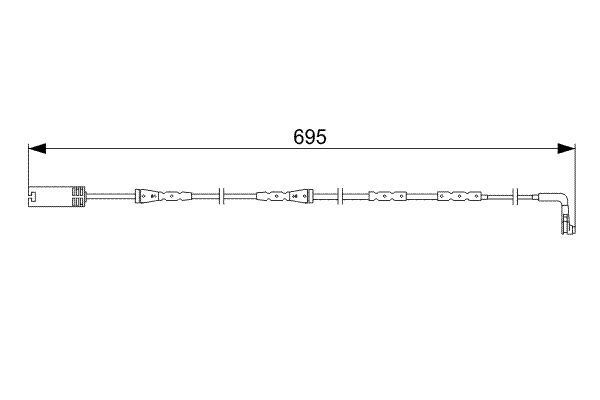 BOSCH 1987473050 | Fren Balata Kablosu On 05-1.S-E81-E87-F20-3S-E90-E91-E92-E93