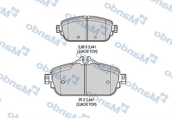 MANDO MBF015293 | Fren Balata Ön 14 > C-Seri (C180-C200-C220)