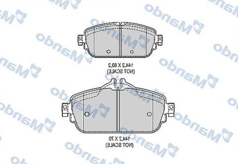 MANDO MBF015293 | Fren Balata Ön 14 > C-Seri (C180-C200-C220)
