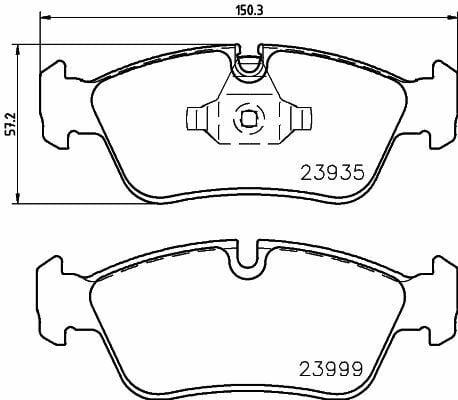 HELLA PAGİD 8DB355011-281 | Fren Balatası Ön (BMW 1Serı 3Serı E87-E90 On Kulaklı 04)