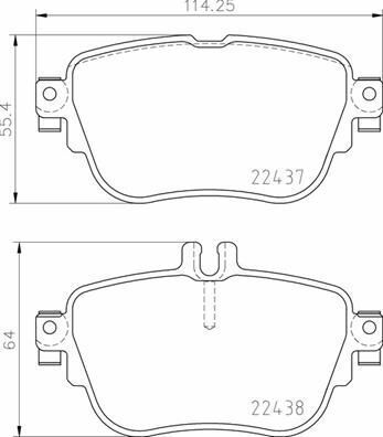 BREMBO P50136 | Fren Balatası Arka (Mercedes W213-W238-W257)