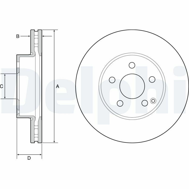 DELPHI BG4945C | Fren Diski (Çiftli Paket)-Boyalı, Delikli