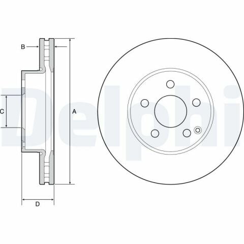 DELPHI BG4945C | Fren Diski (Çiftli Paket)-Boyalı, Delikli