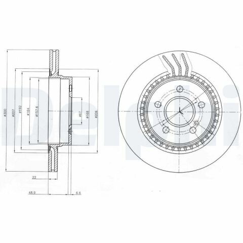 DELPHI BG4226C | Fren Diski (Çiftli Paket)-Boyalı, Delikli
