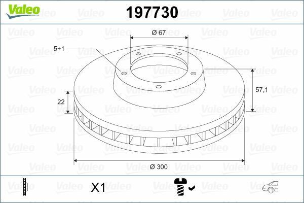 VALEO 197730 | Fren Diski Arka W204 07-14 S204 07-14 C207 09-16 A207 11-16