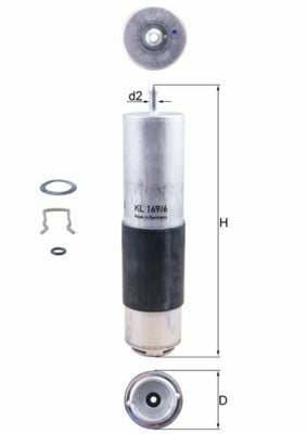 MAHLE KL169-6D | Mazot Filtresi 15-C-Seri (W205-S205)