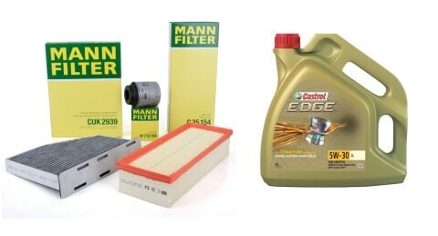 Volkswagen Golf 6 1.4 TSI 160 BG Periyodik Bakım Filtre Seti Mann Marka Castrol Motor Yağlı