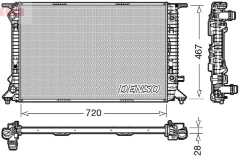 DENSO DRM02021 | Su Radyatörü-Otomotık Şanzıman (Audi A4 08-16 A5 10-17 Q5 09-17)