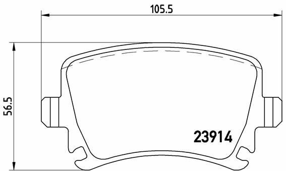 BREMBO P85095X | Arka Fren Balatası-Kablosuz-(VW Caddy 04-11 Golf 04-14 Audi A3 04-13)