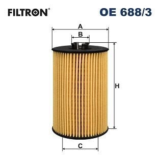 FILTRON OE688-3 | Yağ Filtresi 13-Golf.VII-Passat-A3-Leon 1.6Tdi-2.0Tdi