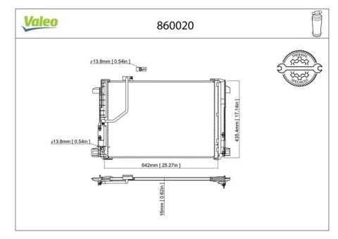 VALEO 860020 | Klima Radyatörü X204 08-15 W204 07-14 S204 07-14 C204 11-C218 11-17 W212 13-16 A207 13-16 C207 13-16