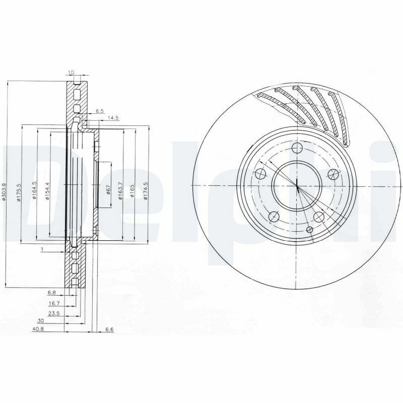 DELPHI BG4029 | Fren Diski (Çiftli Paket) , Delikli