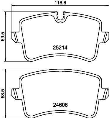 HELLA PAGİD 8DB355025-311 | Fren Balatası Audi, Porsche A4 Avant (8K5, B8) , A4 Avant (8W5, B9) , A5 (8T3) , A5 Convertible (8F7) ,