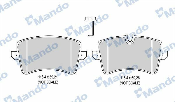 MANDO MBF015384 | Arka Fren Balatası A8 4H 3,0 TFSI Quattro / 4,2 FSI Quattro / 3,0 TDI Quattro / 4,2 TDI Quattro 11 / 09 1Kw