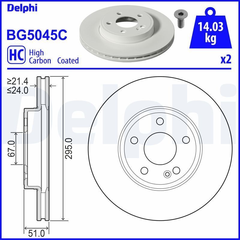DELPHI BG5045C | Disk On (Ad) 18-A-Seri (W177) | 1 Adet