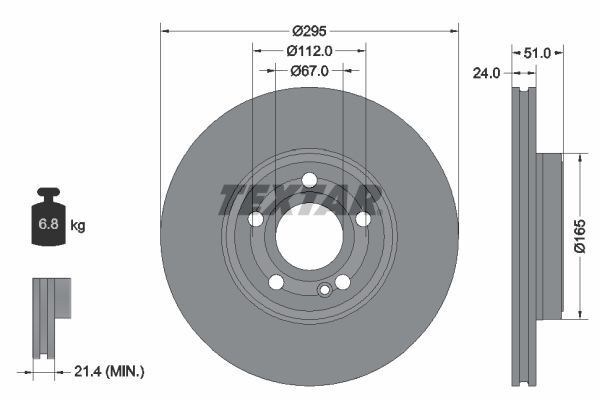 TEXTAR 92323505 | Fren Diski 118 / 177 / 247 Ön | 2 Adet