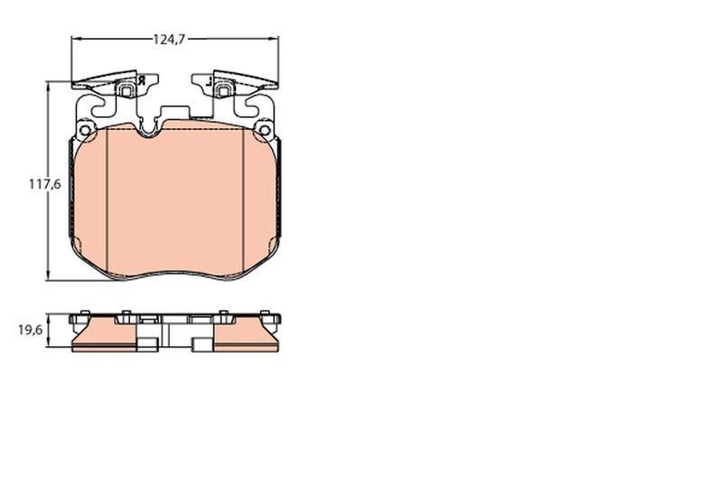 TRW GDB2147 | Fren Balata Ön 19-3-Seri (G20-G80) 5-Seri (G30-F90) 7-Seri (G11-G12) X5-X6-X7