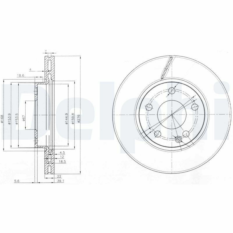 DELPHI BG3845C | Disk On 05-13 A-Seri (W169) B-Seri (W245) Kaplamalı | 1 Adet