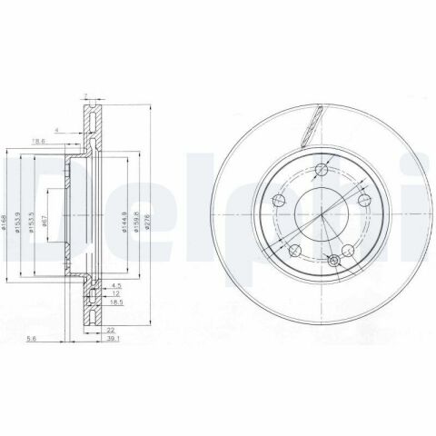 DELPHI BG3845C | Disk On 05-13 A-Seri (W169) B-Seri (W245) Kaplamalı | 1 Adet