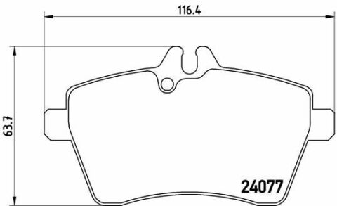 BREMBO P50056 | Fren Balatası 169 / 245 Ön