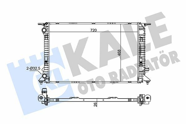 KALE 342340 | Radyatör 08-A4-A5-Q3 1.8Tfsi-2.0Tfsi- TDI