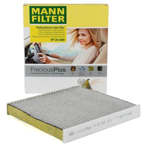 MANN FP26009 | Audi A3 2013 Model Sonrası Antibakteriyel Karbonlu Polen Filtresi