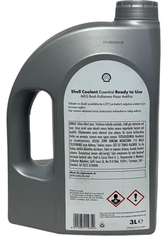 Shell Coolant Essential 4 Mevsimlik Mavi Antifriz 3 Lt