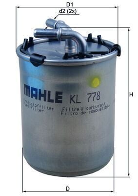 MAHLE KL778 | Mazot Filtresi 10-Polo 1.2Tdi