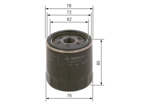 BOSCH F026407202 | Yağ Filtresi 10-Transporter.T6 2.0 TDI *Caaa-Caab*