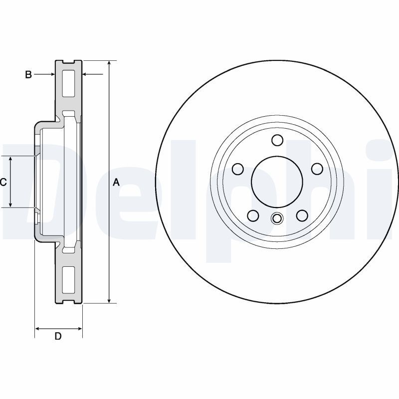 DELPHI BG9155C | Disk Ön Sol (Ad) 10-5-Seri (F07-F10-F11) 7-Seri (F01-F02-F03-F04) Kaplamalı (Kutu&Fıyat:Tek) | 1 Adet