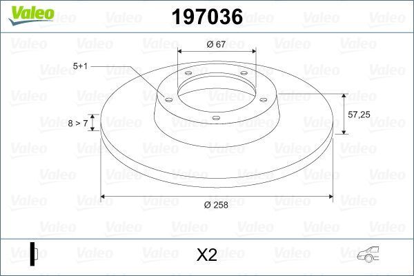 VALEO 197036 | Fren Diski Arka A-Class W169 04-12 B-Class W245 05-11