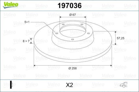 VALEO 197036 | Fren Diski Arka A-Class W169 04-12 B-Class W245 05-11