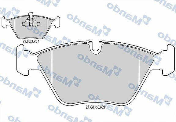 MANDO MBF015265 | Fren Balata Ön 12-Bw.5-Seri F10-F11-F18