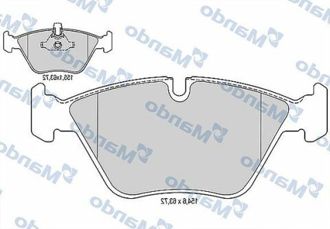 MANDO MBF015265 | Fren Balata Ön 12-Bw.5-Seri F10-F11-F18