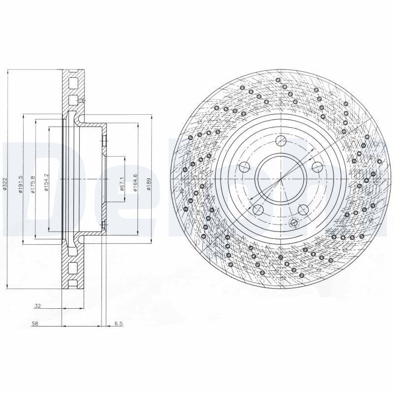 DELPHI BG9076C | Disk On (Ad) 07-C-Seri (W204-S204) E-Seri (W212-S212) Kaplamalı | 2 Adet