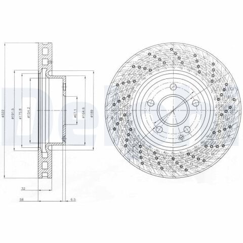 DELPHI BG9076C | Disk On (Ad) 07-C-Seri (W204-S204) E-Seri (W212-S212) Kaplamalı | 2 Adet