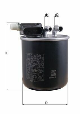 MAHLE KL948 | Mazot Filtresi 13-A-Seri (W176)