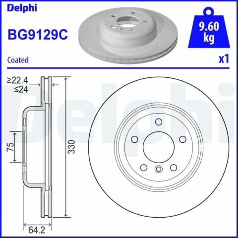 DELPHI BG9129C | Fren Diski Ön 5 (F10) 09-16525 D Xdrive 525 D 520 İ 520 İ 528 İ 530 İ 525 D 525 D Xdrive Activehybrid 523 İ 523 İ 528 İ 520 D 525 D 520 D Xdrive 518 D 518 D 520 D 520 D Xdrive 520 D 520 D Xdrive BMW 5 F10 F11 10-Adet Kutu & Fiyat Tek 
