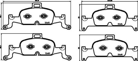 HELLA PAGİD 8DB355025-811 | Fren Balatası Audi A4 (8W2, 8Wc, B9) , A4 Allroad (8Wh, 8Wj, B9) , A4 Avant (8W5, 8Wd, B9) , A4l (B9, 8