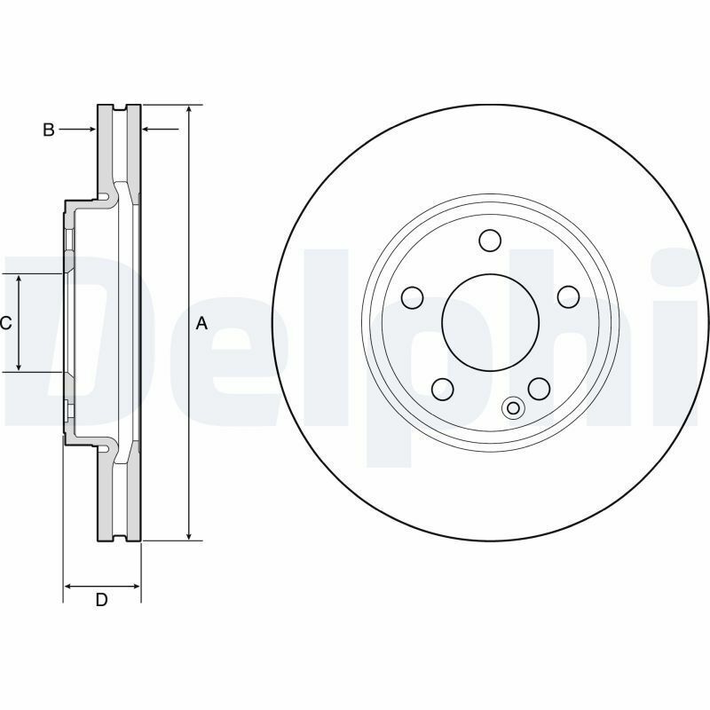 DELPHI BG4788C | Fren Diski (Çiftli Paket)-Boyalı, Delikli