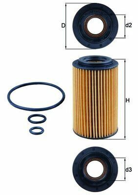 MAHLE OX153-7D2 | Yağ Filtresi 10-Sprinter-Vito C-Seri (W204-W205)